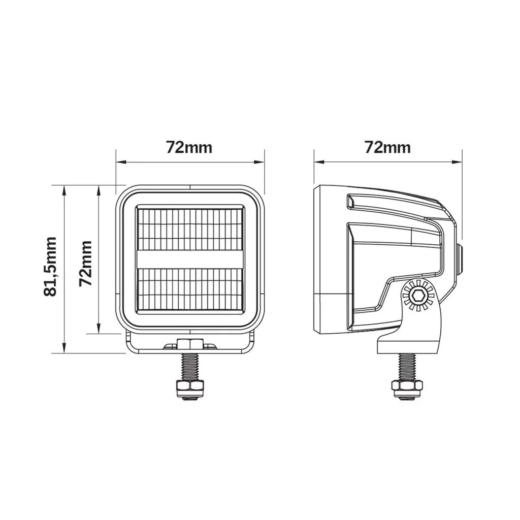 809206 - 3″ Siberia Red Panda Rear Cube Light